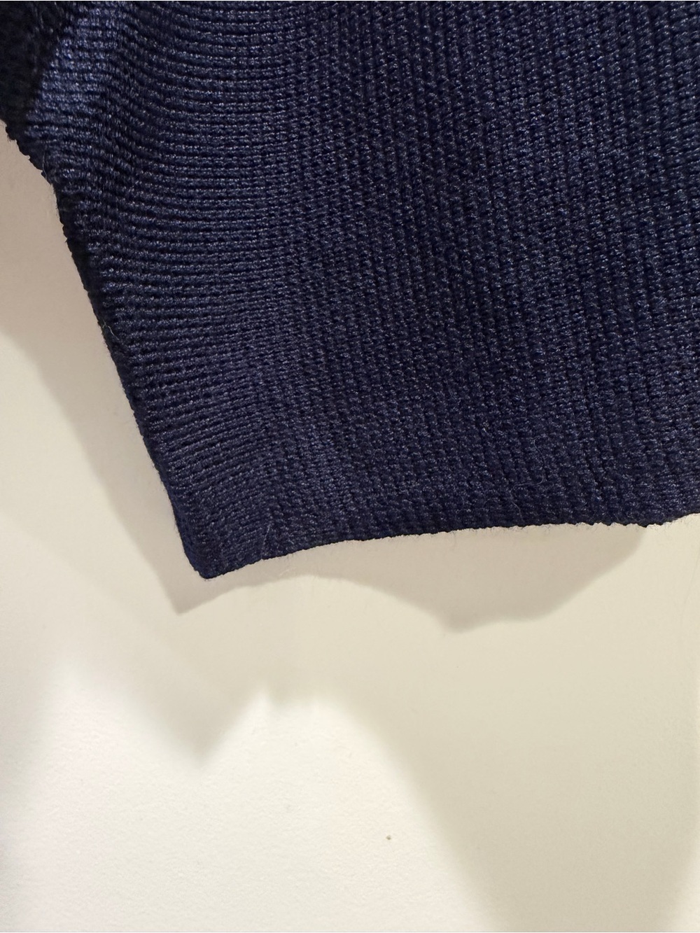 Cyrus Dark Navy Ribbed Crewneck Top - Picture 3 of 6